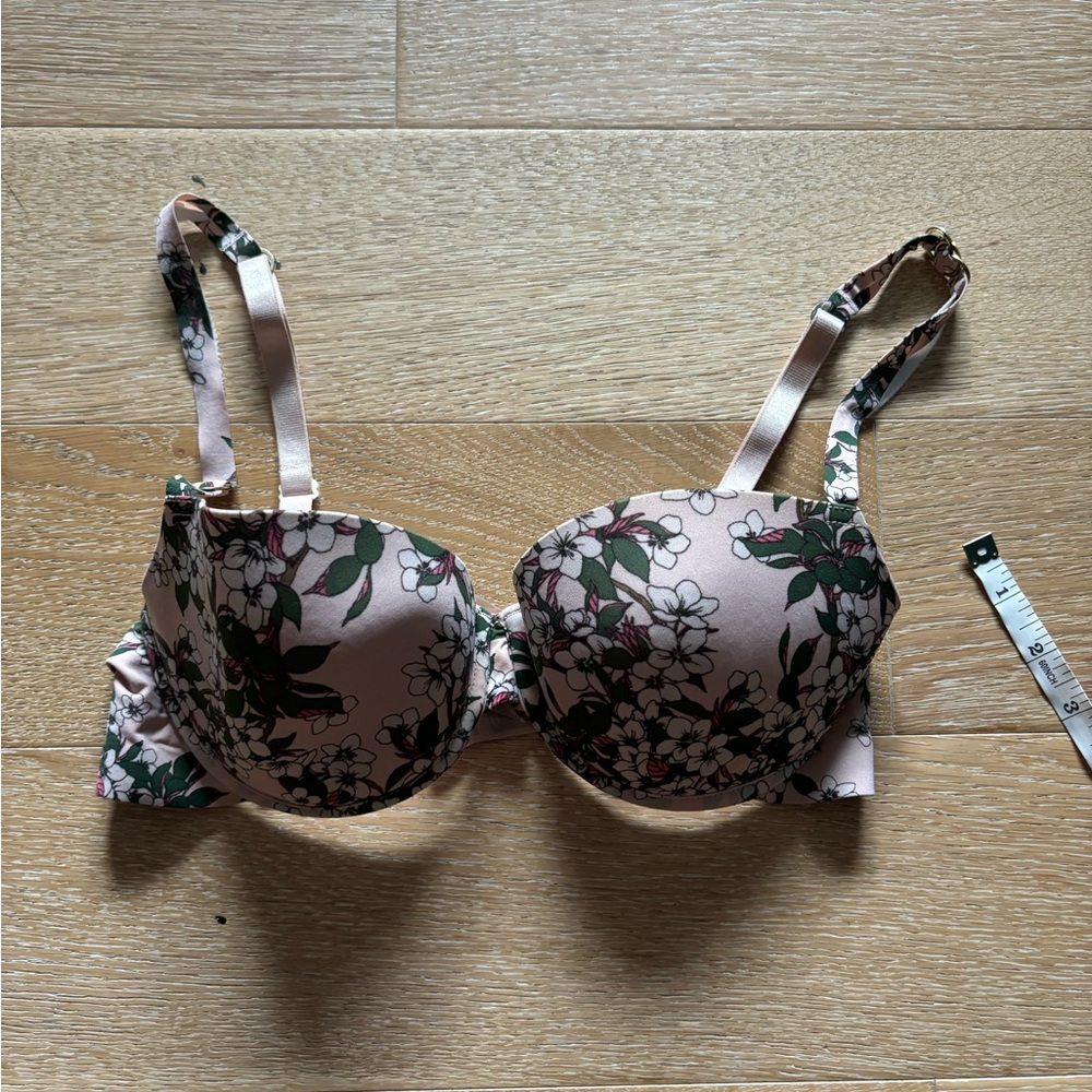 Stella McCartney Underwire Floral Bra Size 3D Pink/Green Padded Bra